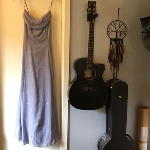 Glittering lavender blue gown